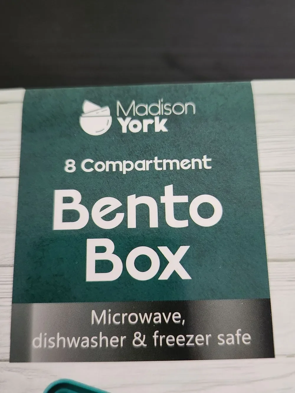 Madison York 8 Compartment Bento Box Container in Teal 12x8x2.6 BPA Free